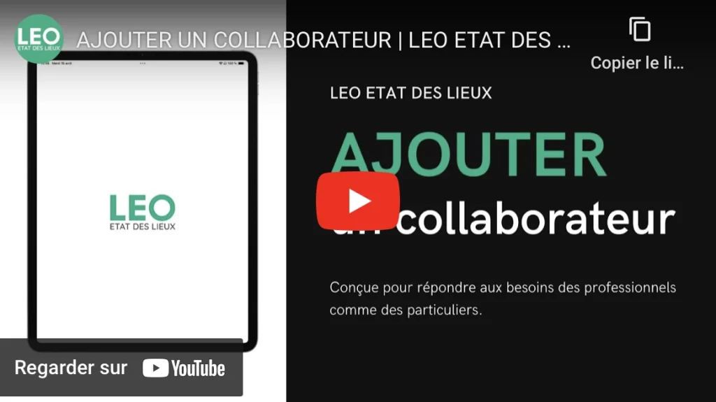 AJOUTER UN COLLABORATEUR APPLICATION LEO ETAT DES LIEUX