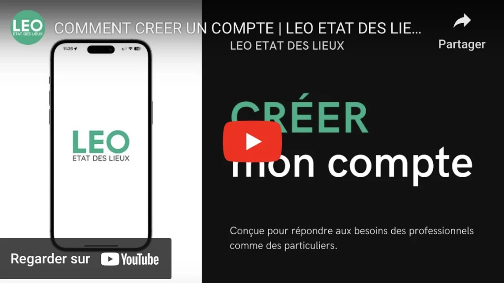 CREER MON COMPTE APPLICATION LEO ETAT DES LIEUX